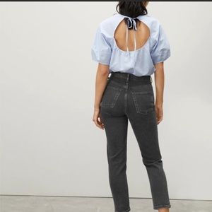 Everlane Japanese Denim Cheeky Jean - Washed Black